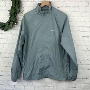 ALPHALETE Men's Bluish Gray Full Zip Nylon Windbreaker size XL